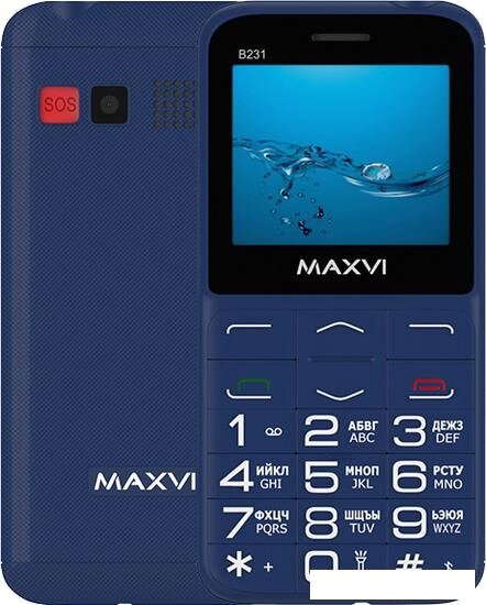 Кнопочный телефон Maxvi B231 (синий) от компании Интернет-магазин marchenko - фото 1