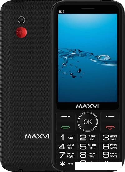 Кнопочный телефон Maxvi B35 (черный) от компании Интернет-магазин marchenko - фото 1