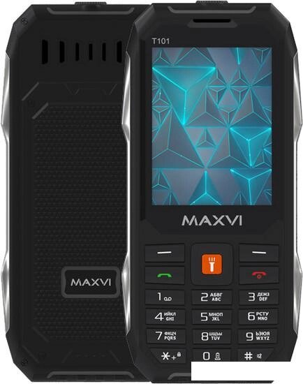 Кнопочный телефон Maxvi T101 (черный) от компании Интернет-магазин marchenko - фото 1