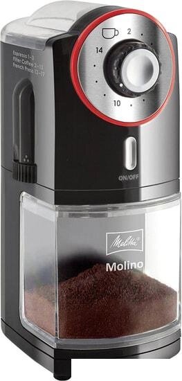 Кофемолка Melitta Molino (черный/красный) от компании Интернет-магазин marchenko - фото 1