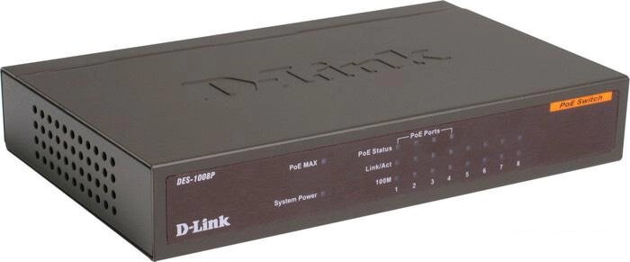 Коммутатор D-Link DES-1008P от компании Интернет-магазин marchenko - фото 1
