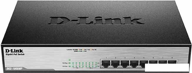 Коммутатор D-Link DGS-1008MP от компании Интернет-магазин marchenko - фото 1