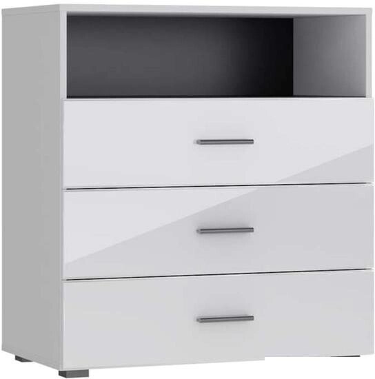 Комод НК-Мебель Gloss КМ-3 (белый/белый глянец) от компании Интернет-магазин marchenko - фото 1