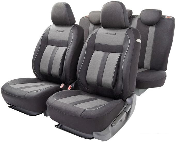 Комплект чехлов для сидений Autoprofi Cushion Comfort CUS-1505 (черный/серый) от компании Интернет-магазин marchenko - фото 1