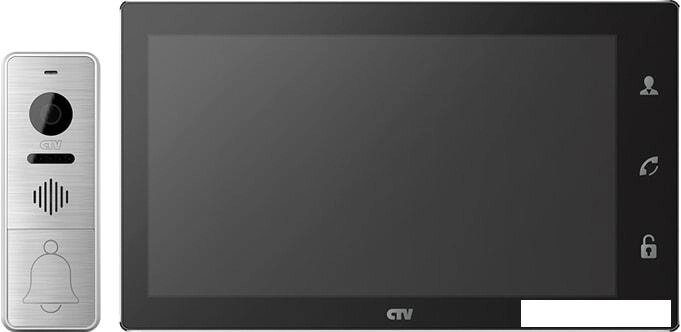 Комплект видеодомофона CTV DP4106AHD (черный) от компании Интернет-магазин marchenko - фото 1