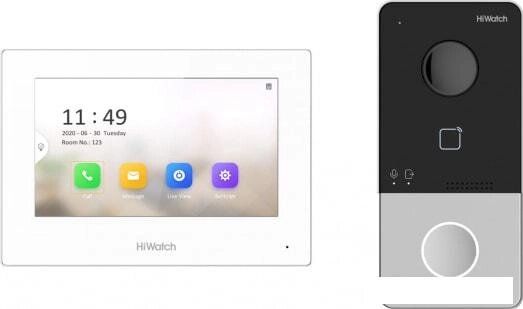 Комплект видеодомофона HiWatch DS-D100IKWF от компании Интернет-магазин marchenko - фото 1