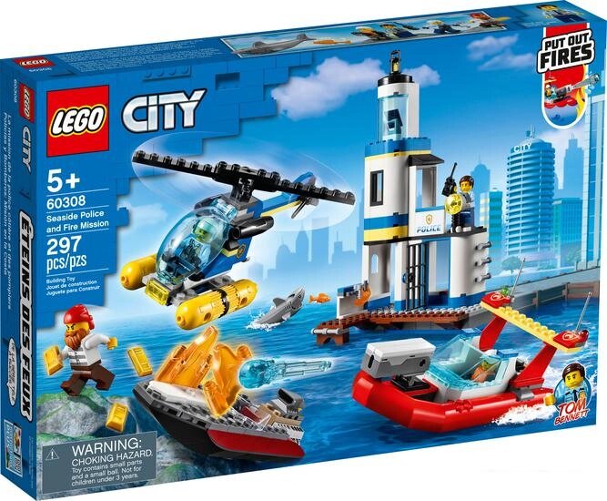 Конструктор LEGO City 60308 Операция береговой полиции и пожарных от компании Интернет-магазин marchenko - фото 1