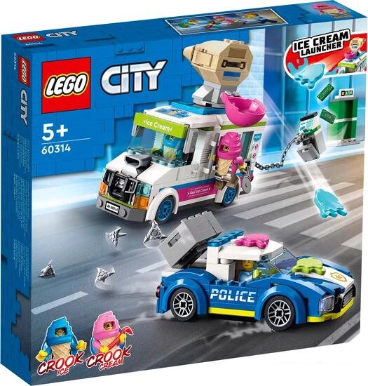 Конструктор LEGO City 60314 Погоня полиции за грузовиком с мороженым от компании Интернет-магазин marchenko - фото 1