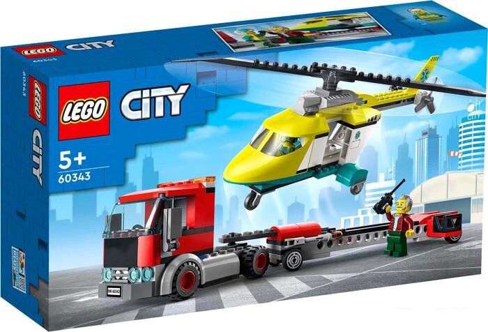 Конструктор LEGO City 60343 Грузовик для спасательного вертолета от компании Интернет-магазин marchenko - фото 1