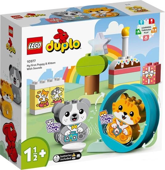 Конструктор LEGO Duplo 10977 Мой первый щенок и котёнок и их звуки от компании Интернет-магазин marchenko - фото 1