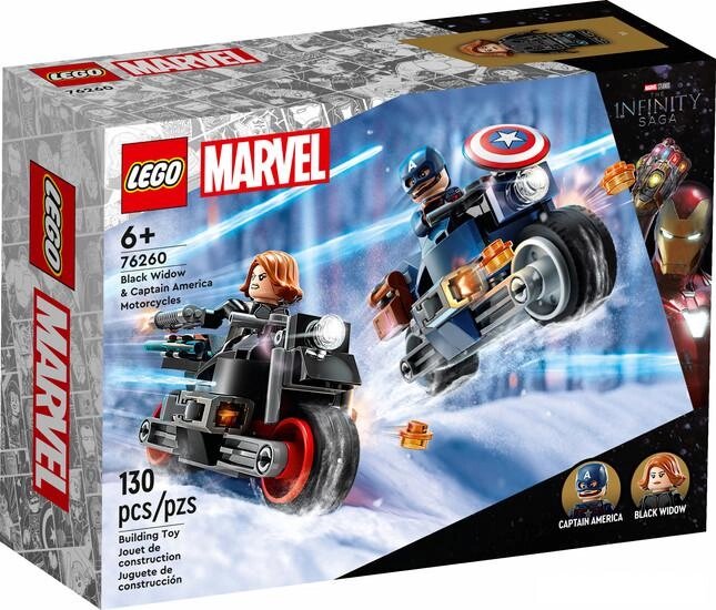 Конструктор LEGO Marvel Super Heroes 76260 Черная вдова и Капитан Америка на мотоциклах от компании Интернет-магазин marchenko - фото 1