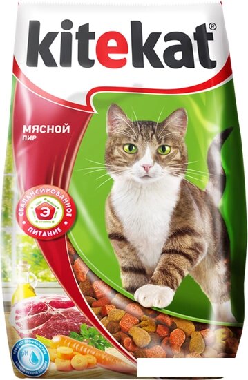 Корм для кошек Kitekat Мясной пир 1.9 кг от компании Интернет-магазин marchenko - фото 1