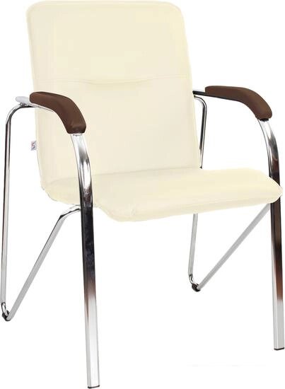Кресло Белс Самба Chrome V 451375/V18 (кожзам бежевый/темный орех) от компании Интернет-магазин marchenko - фото 1