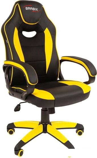 Кресло Brabix GM-162 (черный/желтый) от компании Интернет-магазин marchenko - фото 1