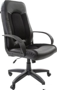 Кресло Brabix Strike EX-525 (кожзам/ткань TW, черный)