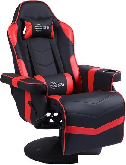 Кресло CACTUS CS-CHR-GS200BLR (черный/красный) от компании Интернет-магазин marchenko - фото 1