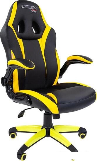 Кресло CHAIRMAN Game 15 (черный/желтый) от компании Интернет-магазин marchenko - фото 1