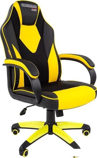 Кресло CHAIRMAN Game 17 (черный/желтый) от компании Интернет-магазин marchenko - фото 1