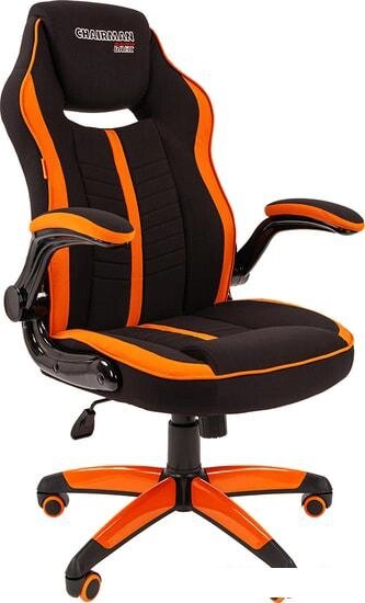 Кресло CHAIRMAN Game 19 (черный/оранжевый) от компании Интернет-магазин marchenko - фото 1