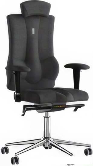 Кресло Kulik System Elegance (азур/хром, черный с подголовником) от компании Интернет-магазин marchenko - фото 1