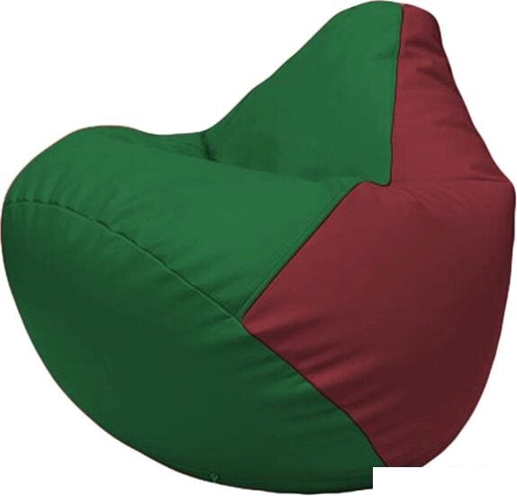 Кресло-мешок Flagman Груша Макси Г2.3-0121 (зелёный/бордовый) от компании Интернет-магазин marchenko - фото 1