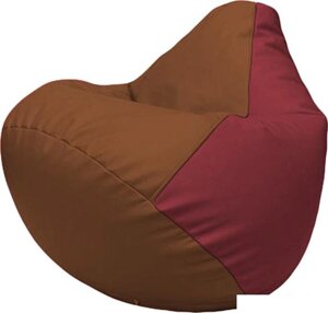 Кресло-мешок Flagman Груша Макси Г2.3-0721 (коричневый/бордовый)