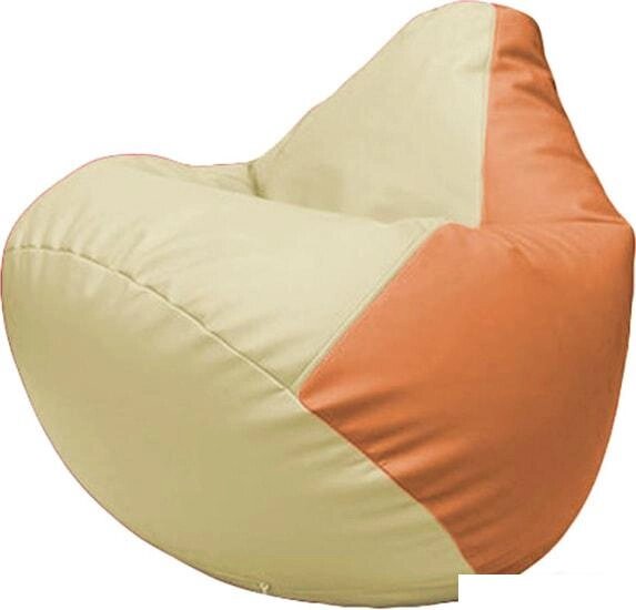 Кресло-мешок Flagman Груша Макси Г2.3-1020 (светло-бежевый/оранжевый) от компании Интернет-магазин marchenko - фото 1