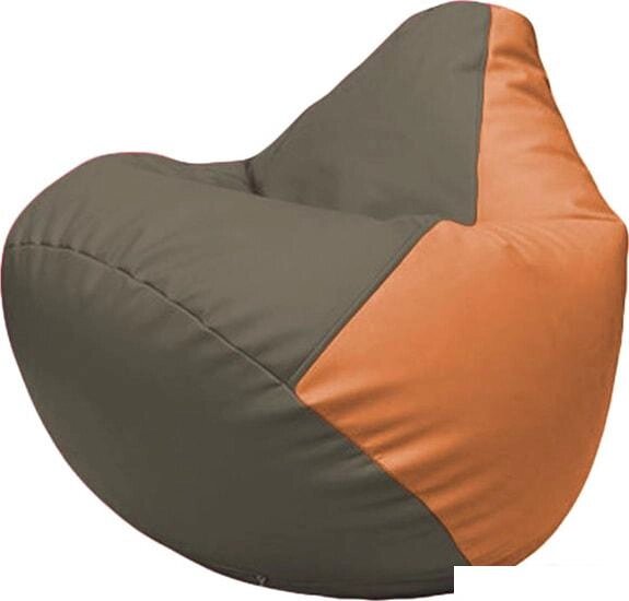 Кресло-мешок Flagman Груша Макси Г2.3-1720 (серый/оранжевый) от компании Интернет-магазин marchenko - фото 1