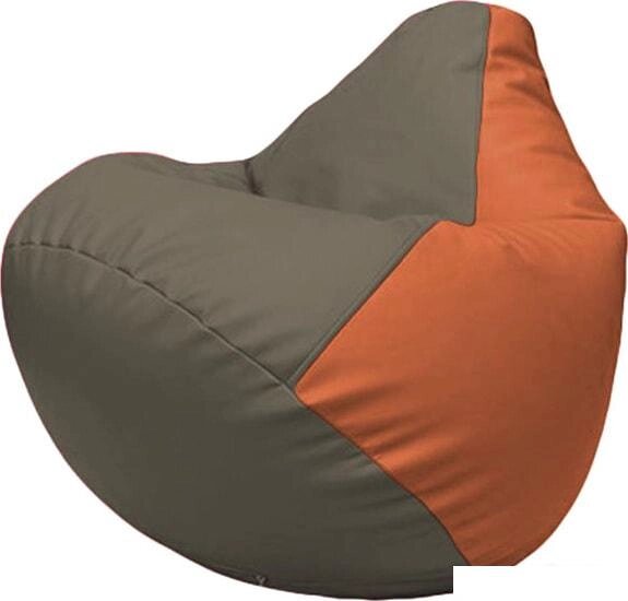 Кресло-мешок Flagman Груша Макси Г2.3-1723 (серый/оранжевый) от компании Интернет-магазин marchenko - фото 1