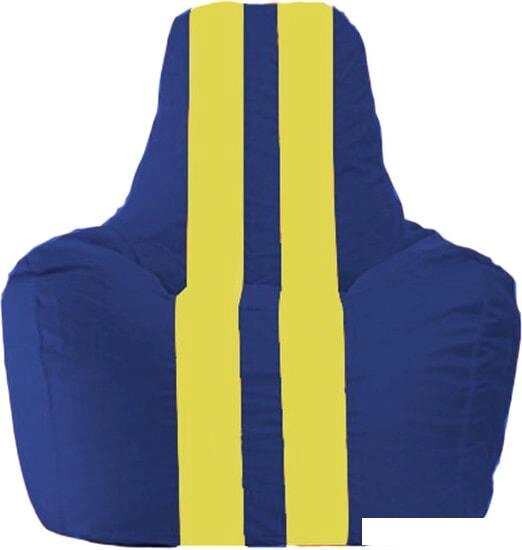 Кресло-мешок Flagman Спортинг С1.1-128 (синий/жёлтый) от компании Интернет-магазин marchenko - фото 1