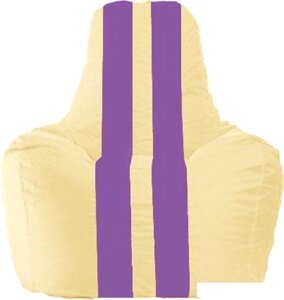 Кресло-мешок Flagman Спортинг С1.1-138 (светло-бежевый/сиреневый)