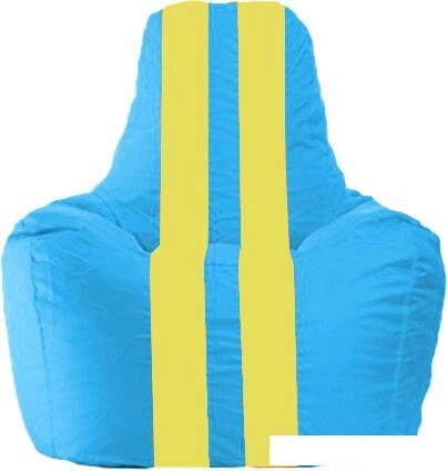 Кресло-мешок Flagman Спортинг С1.1-280 (голубой/желтый) от компании Интернет-магазин marchenko - фото 1