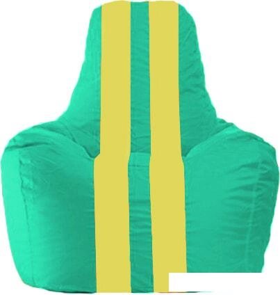 Кресло-мешок Flagman Спортинг С1.1-313 (бирюзовый/желтый) от компании Интернет-магазин marchenko - фото 1