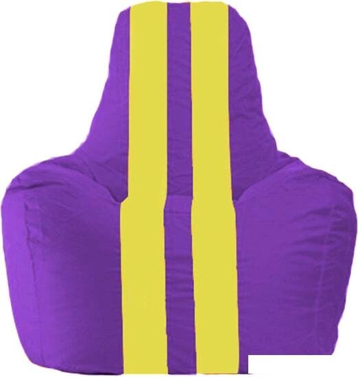 Кресло-мешок Flagman Спортинг С1.1-35 (фиолетовый/жёлтый) от компании Интернет-магазин marchenko - фото 1