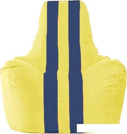 Кресло-мешок Flagman Спортинг С1.1-451 (желтый/темно-синий) от компании Интернет-магазин marchenko - фото 1