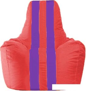 Кресло-мешок Flagman Спортинг С1.1-458 (красный/фиолетовый)