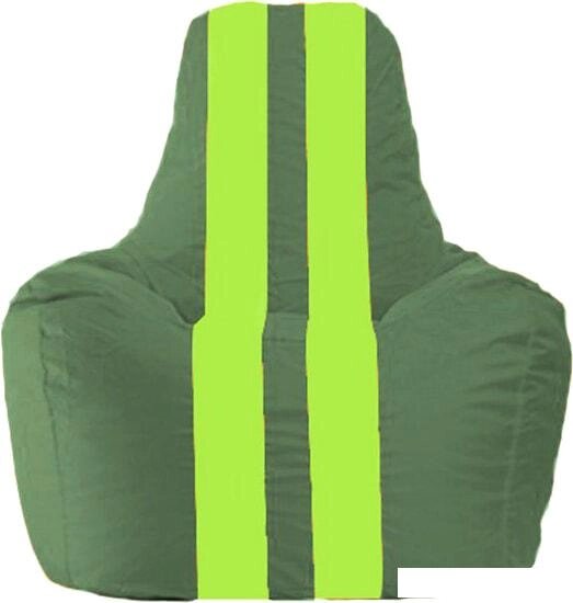 Кресло-мешок Flagman Спортинг С1.1-63 (тёмно-зелёный/салатовый) от компании Интернет-магазин marchenko - фото 1