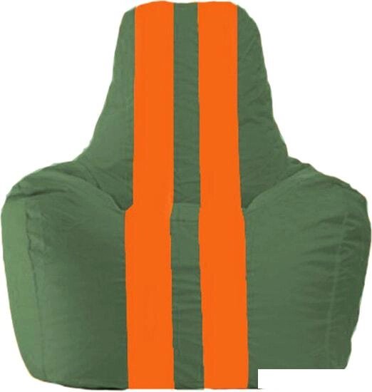Кресло-мешок Flagman Спортинг С1.1-64 (тёмно-зелёный/оранжевый) от компании Интернет-магазин marchenko - фото 1