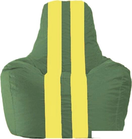 Кресло-мешок Flagman Спортинг С1.1-65 (тёмно-зелёный/жёлтый) от компании Интернет-магазин marchenko - фото 1