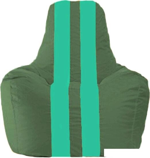 Кресло-мешок Flagman Спортинг С1.1-66 (тёмно-зелёный/бирюзовый) от компании Интернет-магазин marchenko - фото 1