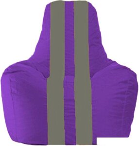 Кресло-мешок Flagman Спортинг С1.1-69 (фиолетовый/тёмно-серый)