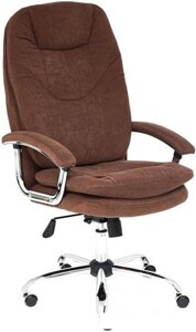 Кресло TetChair Softy LUX (флок, коричневый)