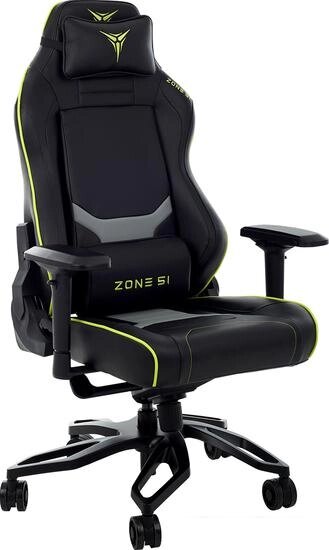 Кресло Zone51 Cyberpunk (черный/зеленый) от компании Интернет-магазин marchenko - фото 1