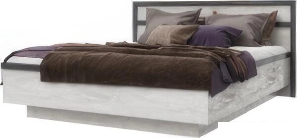 Кровать КМК Мебель Тиффани 160 0880.5 (бетон пайн светлый/дуб шале графит) от компании Интернет-магазин marchenko - фото 1
