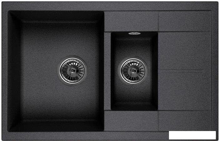 Кухонная мойка Granula 7802 (черный) от компании Интернет-магазин marchenko - фото 1