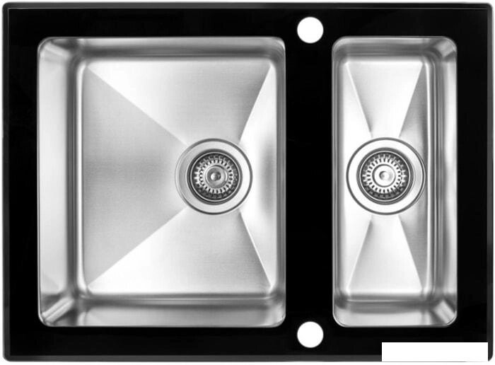 Кухонная мойка ZorG GS 6750-2 (черный) от компании Интернет-магазин marchenko - фото 1
