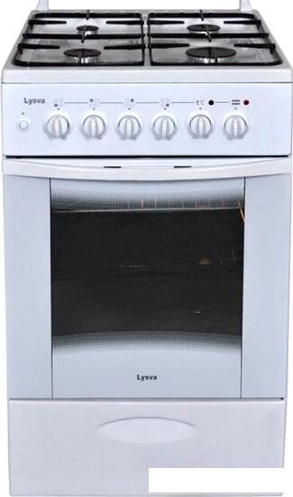 Кухонная плита Лысьва ЭГ 401 МС-2у (стеклянная крышка, белый) от компании Интернет-магазин marchenko - фото 1