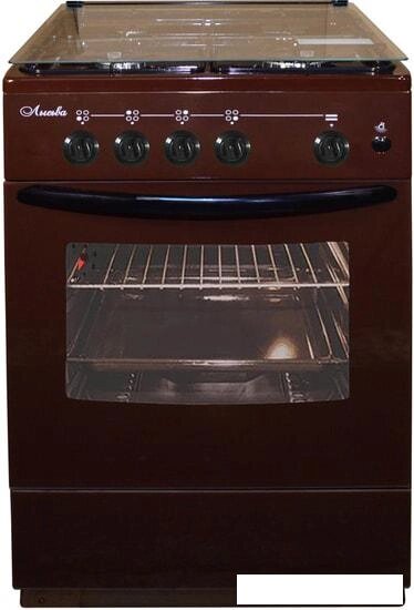 Кухонная плита Лысьва ГП 400 М2С-2у (стеклянная крышка, коричневый) от компании Интернет-магазин marchenko - фото 1