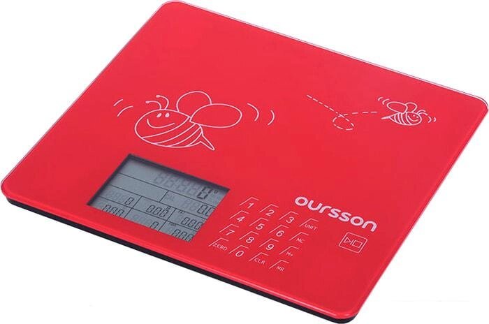 Кухонные весы Oursson KS0502GD/RD от компании Интернет-магазин marchenko - фото 1