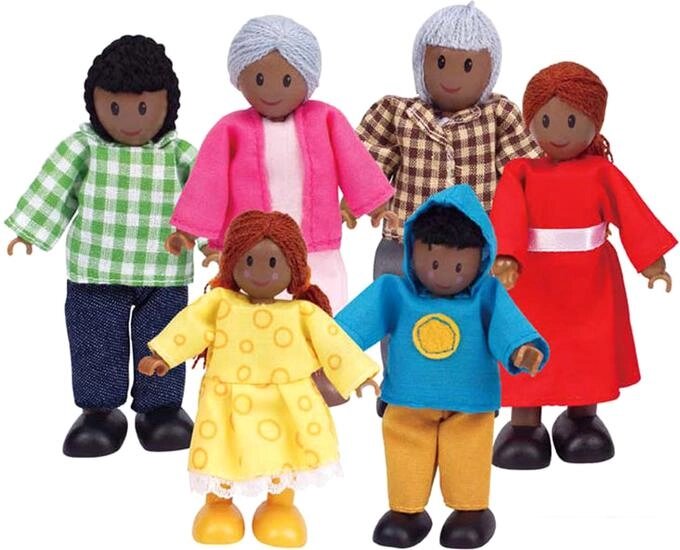 Кукла Hape Счастливая афроамериканская семья E3501-HP от компании Интернет-магазин marchenko - фото 1